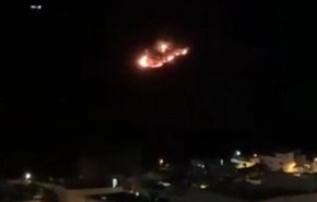 شاهد.. لحظة اعتداء الطيران الاسرائيلي على جنوب سوريا