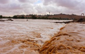 سيل جارف في  شرق لبنان  بعد أمطار غزيرة