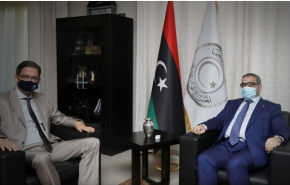 المشري يبحث مع السفير الألماني مبادرات وقف إطلاق النار