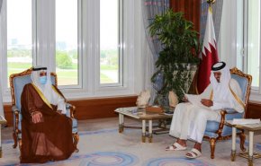 رسالة خطية من ولي عهد الكويت الى أمير قطر