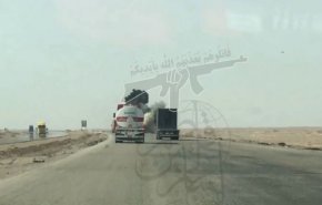 فيديو متداول لاستهداف رتل دعم لوجستي للقوات الامريكية في بابل