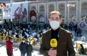 شاهد: حشود المعزين تتوافد الى كرمان أحياءا لذكرى استشهاد ’سليماني’