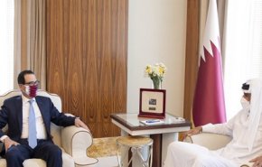 دیدار و گفت‌وگوی وزیر خزانه داری آمریکا با امیر قطر
