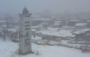 شاهد .. تفجير موجه يسقط برجا روسيا بارتفاع  40 مترا
