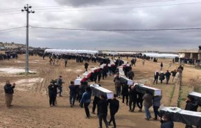 تشييع رفات 104 عراقيين إيزيديين قضوا بمجزرة 