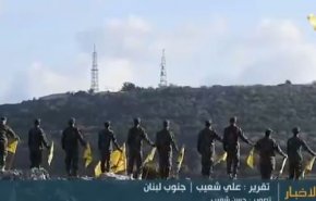 المقاومة اللبنانية تؤدي القسم من حدود لبنان قبالة مواقع الاحتلال