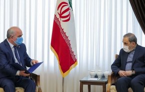 السفير الروسي يسلم ولايتي رسالة من بوتين الى قائد الثورة 