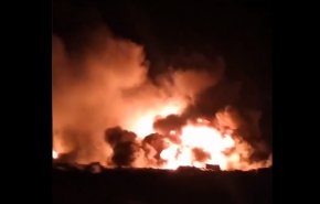 شاهد.. قصف مجهول جديد على شاحنات نفط في معبر حمران بريف حلب