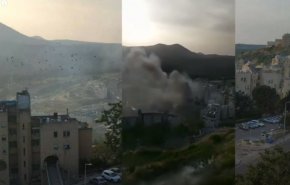 شاهد بالفيديو..انفجارات تهز مدينة صفد شمالي فلسطين المحتلة
