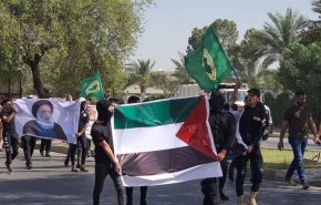 شاهد..العراقيون يتوجهون إلى ساحة التحرير للمشاركة في الوقفة التضامنية مع الفلسطين