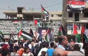 شاهد .. كاميرا العالم توثق فرحة اهالي حلب بإنتصار المقاومة الفلسطينية 