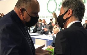 سامح شكري يبحث ملف سد النهضة مع نظيره الأميركي 
