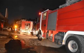 حريق بمنطقة الكرادة وسط بغداد