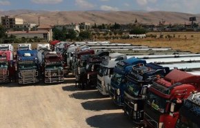 کاروان ۶۰ تانکری حامل سوخت ایران از مرز سوریه به سوی لبنان حرکت کرد