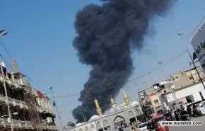بالصور...إخماد حريق قرب الحرمين في كربلاء المقدسة