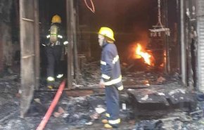 بالصور.. اندلاع حريق وسط كربلاء المقدسة