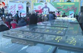 شاهد.. رسالة إيرانية من مرقد الشهيد فخري زاده