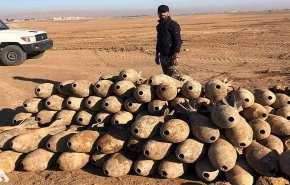الحشد يرفع أكثر من 200 قنبلة من مخلفات 'داعش' بسهل نينوى