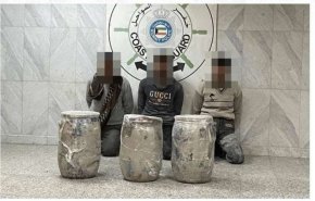 الكويت تحبط محاولة 3 متسللين بحرا تهريب 86 كيلو غرام حشيش