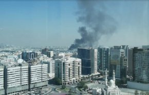 آتش‌سوزی در مرکز دبی
