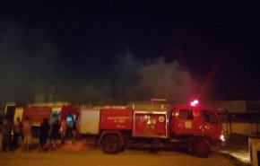 حريق يسفر عن انفجار اعتدة داخل مقر فرقة العباس القتالية بكربلاء