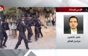 شاهد..مراسل العالم يكشف آخر مستجدات احداث الاقصى