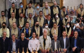 عمدة طهران يلتقي الرياضيين المدافعين عن الشعب الفلسطيني