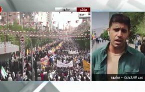 شاهد.. مدينة مشهد المقدسة تصدح بإسم فلسطين