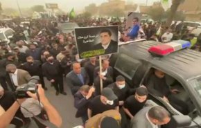 مراسم تشييع نائب الأمين العام لمنظمة بدر في بغداد (فيديو وصور)