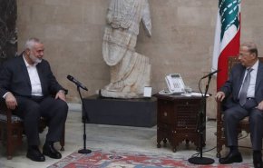 رئیس دفتر سیاسی حماس با رییس جمهور لبنان دیدار کرد