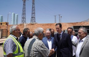 بالصور.. الرئيس الاسد يشارك بإطلاق عمليات ضخ المياه من محطة تل حاصل