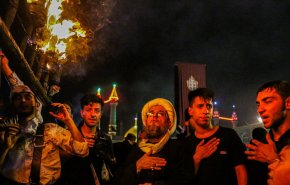في ذكرى عاشوراء.. مراسم عزاء المشاعل النجفية في قم المقدسة