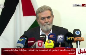شاهد.. النخالة: الشعب الفلسطيني سجل انجازاً كبيراً في وجه العدوان 