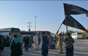 انطلاق سرادق العزاء لاسقبال زوار الاربعين عند منفذ شلامجة