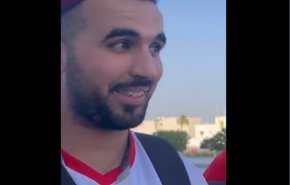 شاهد.. مشجّع مغربي: 'إن سألتني عن قلبي: أقول فلسطين' 