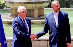 شاهد.. ماذا قال بوريل بعد لقائه بوزير الخارجية الايراني؟