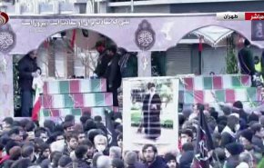 تشييع شهداء الحرب المفروضة على ايران + فيديو