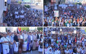 مسيرة جماهيرية حاشدة تندد باستمرار الحصار الجائر بالحديدة 
