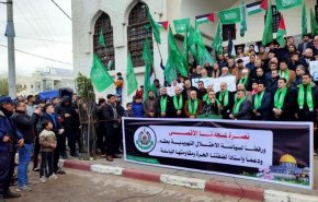 وقفة لحماس غرب غزة نصرة للأقصى ودعما للمقاومة