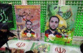 تشييع جثمان ضابط حرس الثورة الشهيد ميلاد حيدري في مرقد السيدة رقية (س)