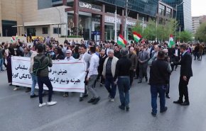 بالفيديو.. تجمع في السليمانية تنديدا بقصف محيط مطار المدينة