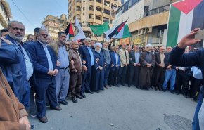 مسيرة في مدينة صيدا بجنوب لبنان دعما للشعب الفلسطيني