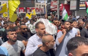تشییع پیکر شهید «اشرف ابراهیم» در جنین 
