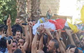 تشييع الشهيد الفلسطيني بدر المصري في نابلس