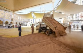 العتبة العلوية المقدسة تهيِّئ المساحات الخاصة بإقامة شعيرة المشاعل الحسينية
