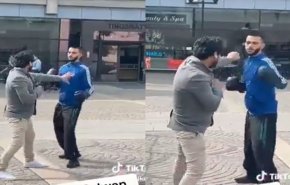  ملاكم عراقي يوجه لكمات الى حارق نسخة من المصحف الشريف في السويد + فيديو 