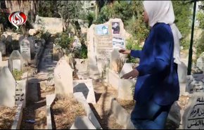 شاهد.. مراسلة العالم تتابع آثار دماء الشهداء علی قبور جنين