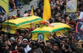 لبنان يشيع شهيدين للمقاومة + صور