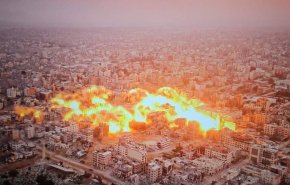 شاهد.. كيان الاحتلال ينسف مسجد فلسطين بغزة