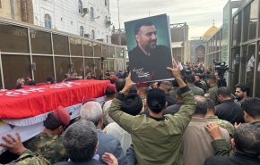 جثمان الشهيد سيد رضي الموسوي يشيع في النجف وکربلاء